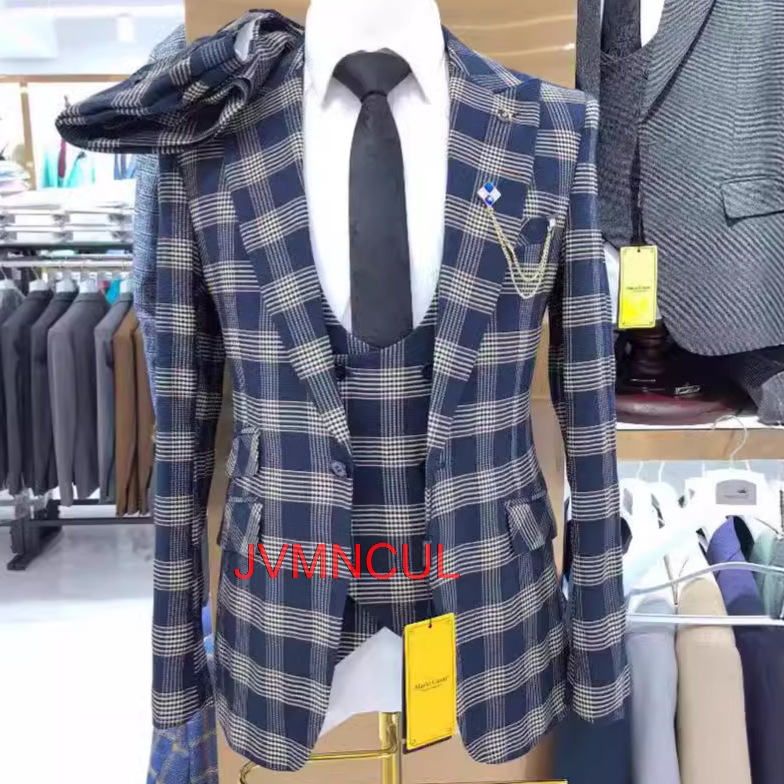 Men's Color Block 3 Piece Suit - Men'S Formal Wear For Reception recension och pris