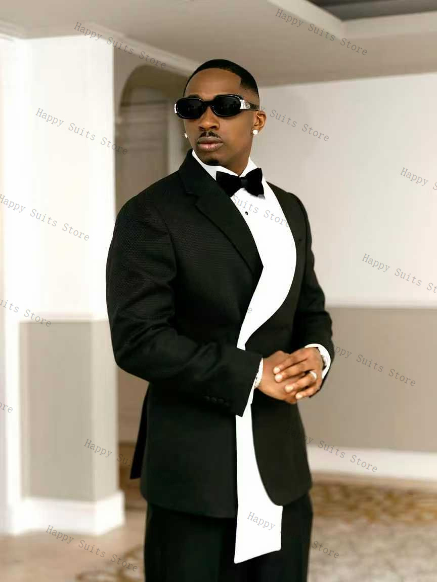 Black White Men Suit Set 2 Pcs - Formal Wear For Men Black Suit recension och pris