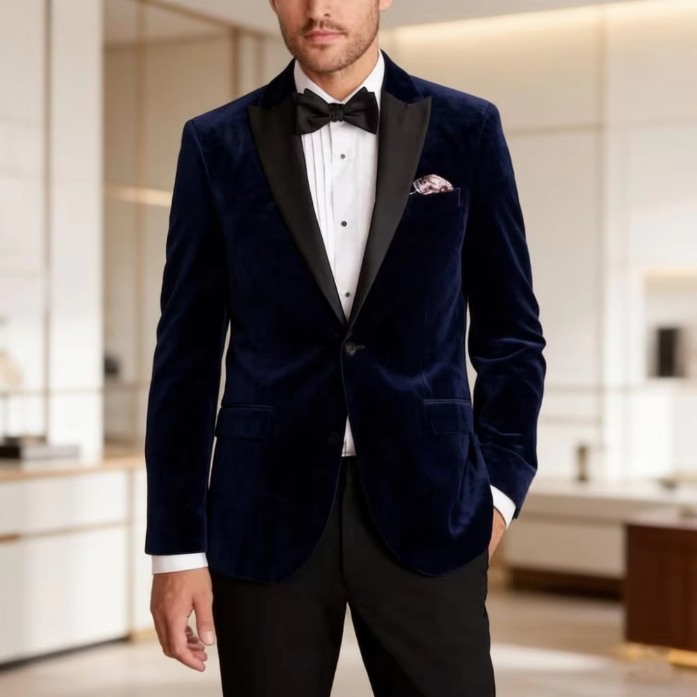 Velvet Formal Suits for Men Sl - Men'S Formal Wear For Reception recension och pris