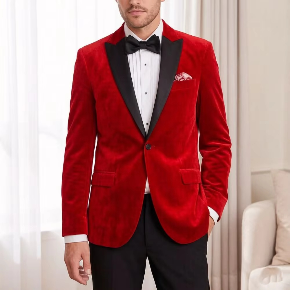 Velvet Formal Suits for Men Sl - Men'S Formal Wear For Reception recension och pris