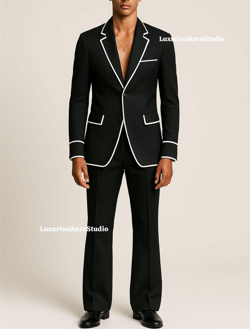Designer Black Men Suit Set 2  - Formal Wear For Men Black Suit recension och pris