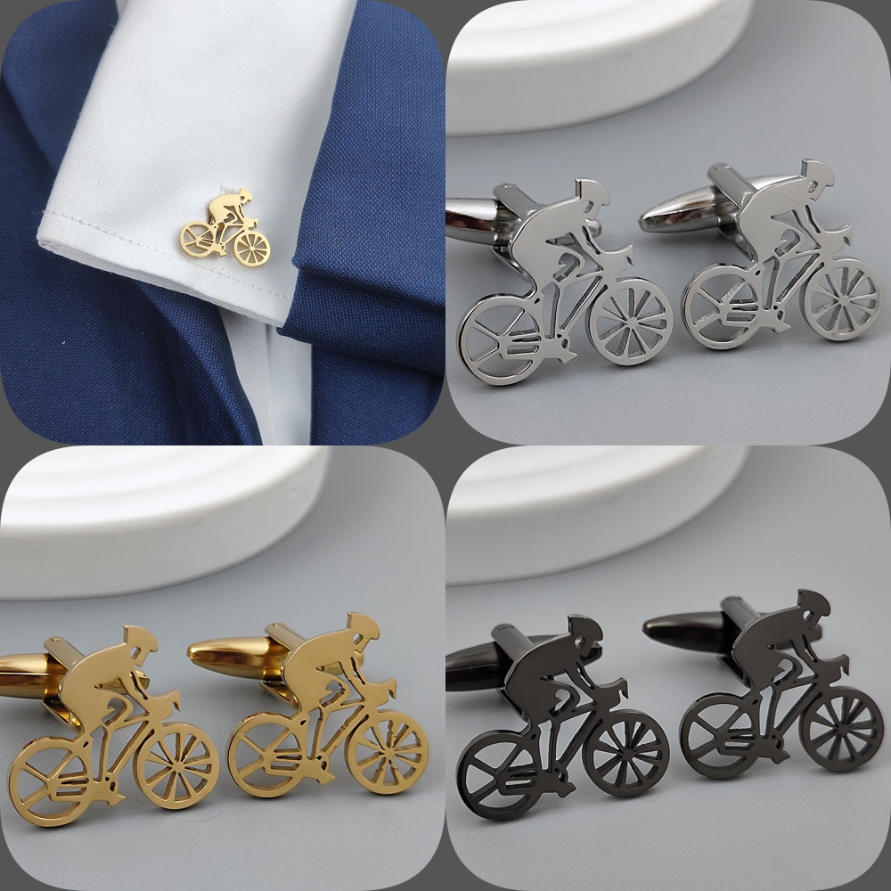 Bicycle racer gold-plated cuff - Men Formal Wear With Tie recension och pris