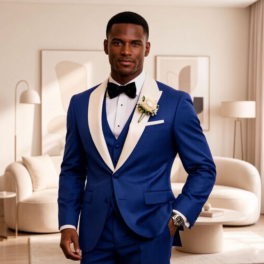 3 Pieces Formal Men Suits Peak - Men'S Formal Wear For Reception recension och pris