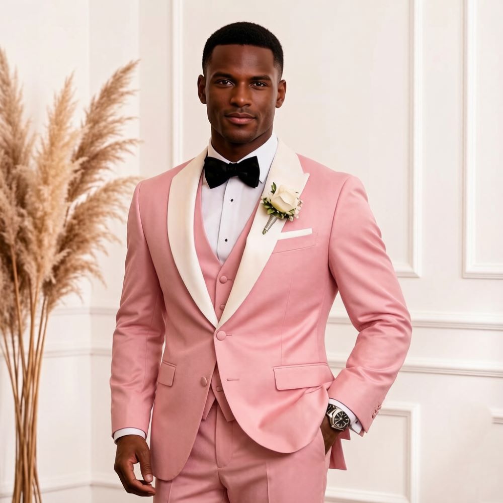 3 Pieces Formal Men Suits Peak - Men'S Formal Wear For Reception recension och pris