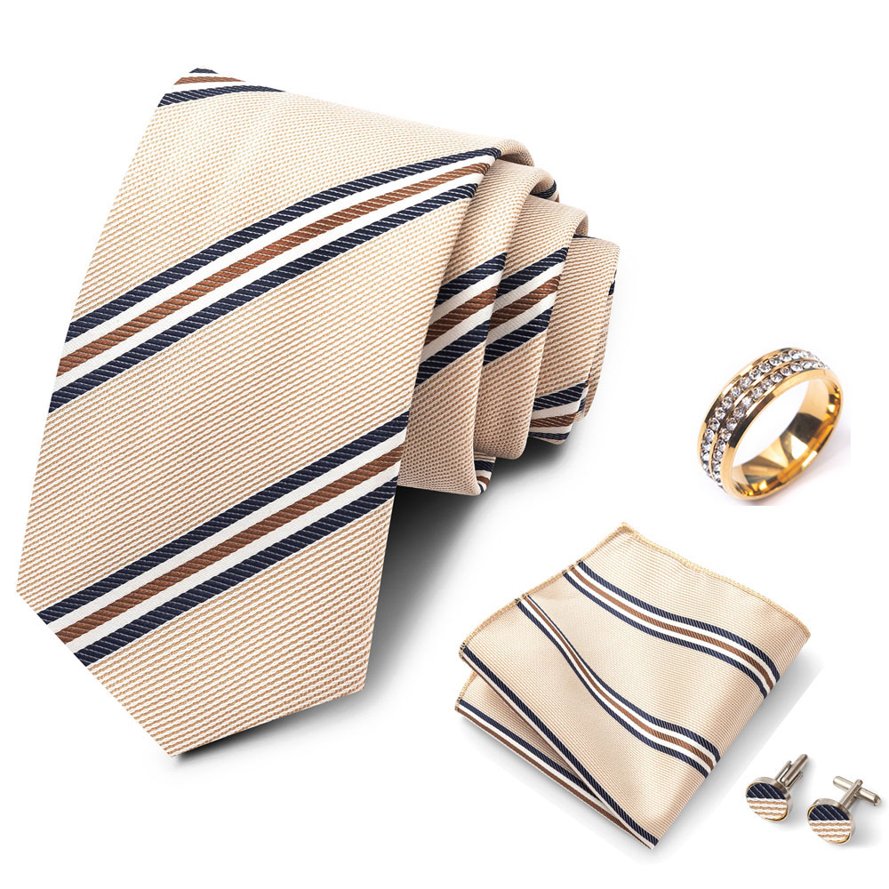Striped men's tie set, stylish - Men Formal Wear With Tie recension och pris
