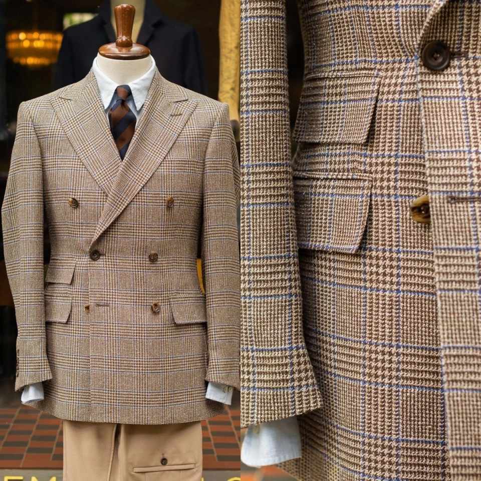 Retro Check Double Breasted Me - Men'S Formal Wear For Reception recension och pris