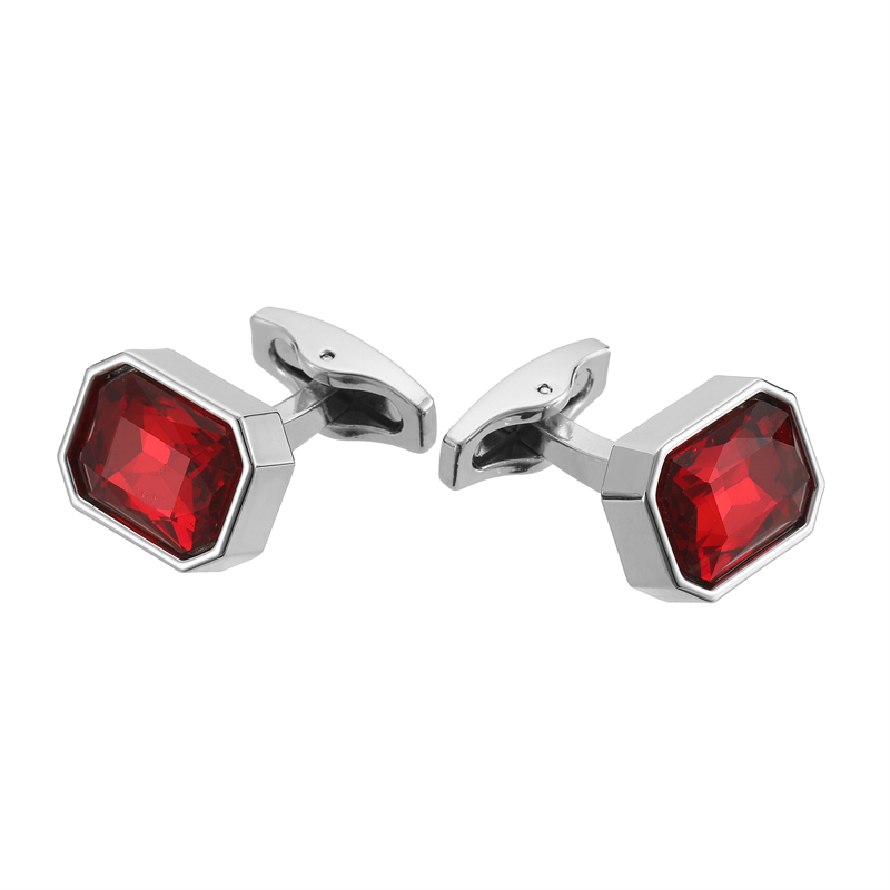 High quality red crystal cuffl - Dress Shirt French Cuff recension och pris