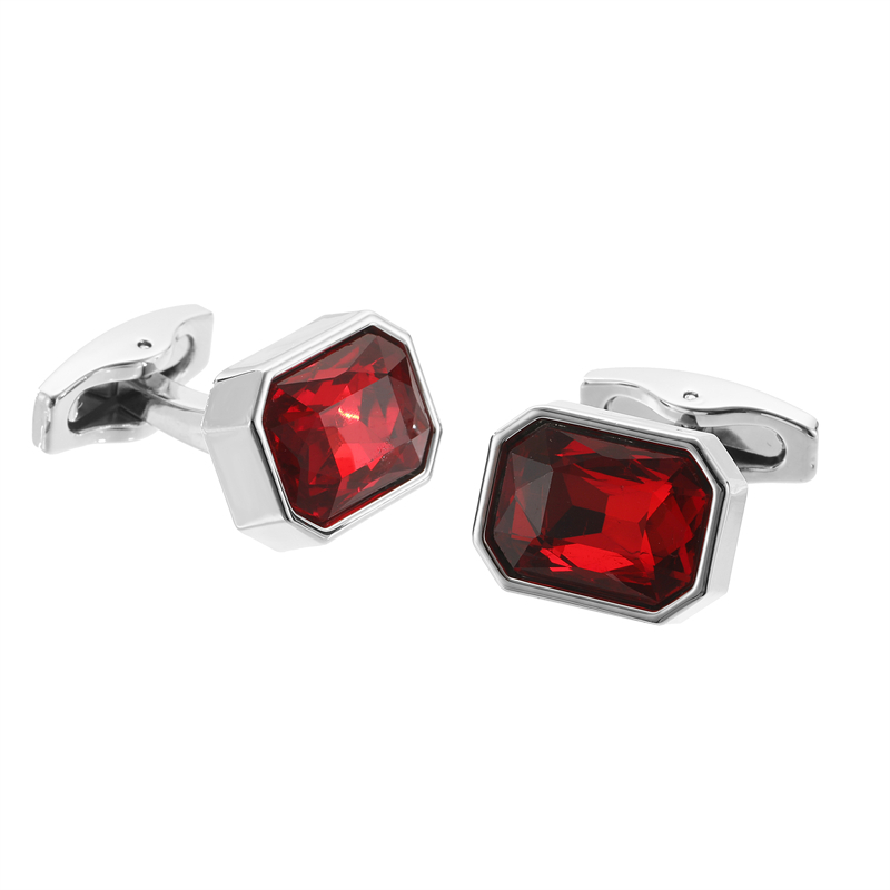 High quality red crystal cuffl - Dress Shirt French Cuff recension och pris