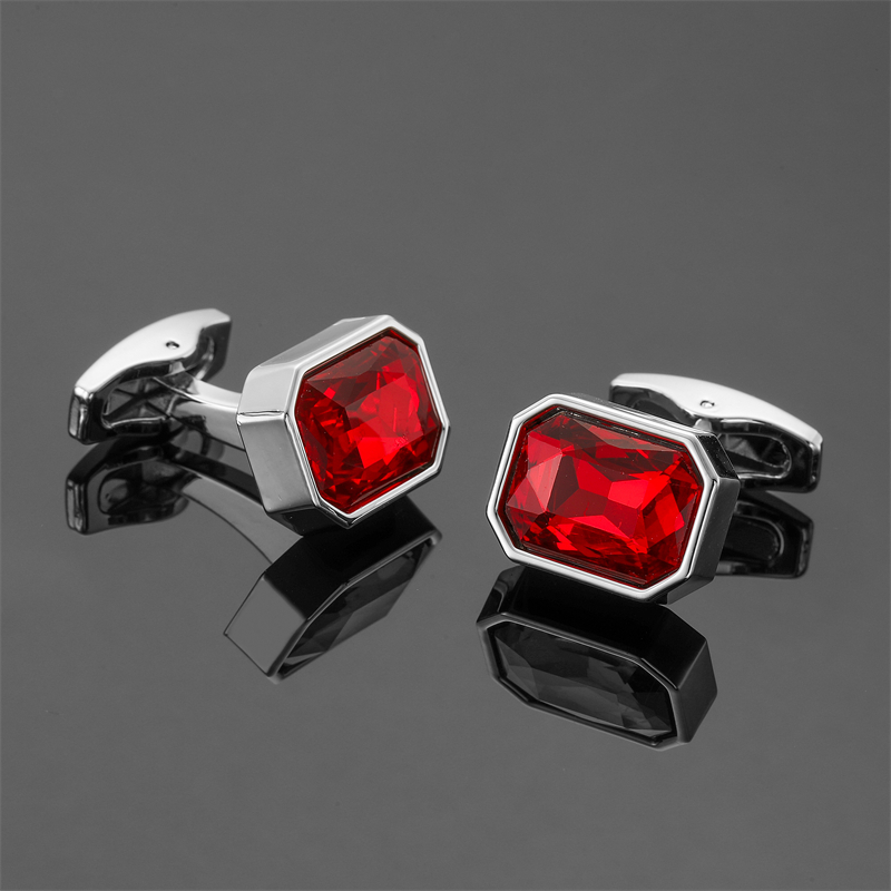 High quality red crystal cuffl - Dress Shirt French Cuff recension och pris
