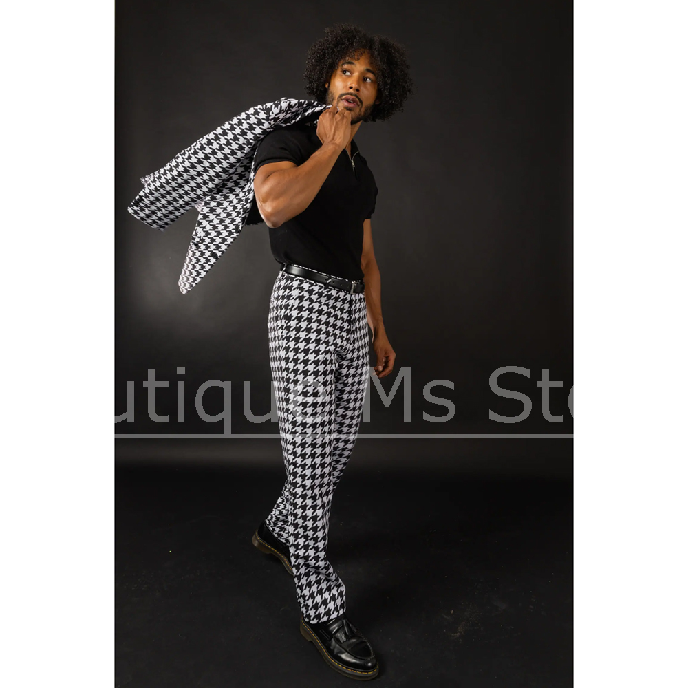 Black White Houndstooth Men's  - Formal Wear For Men Black Suit recension och pris