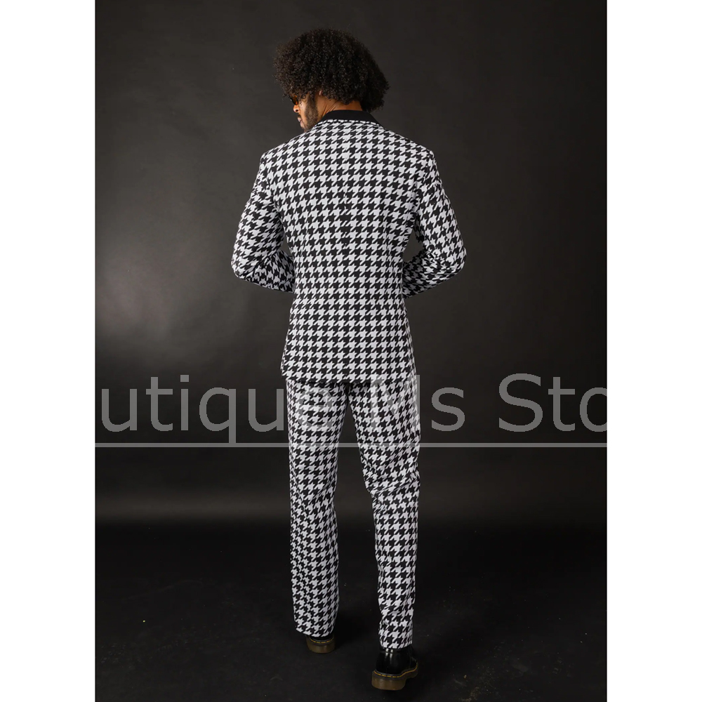 Black White Houndstooth Men's  - Formal Wear For Men Black Suit recension och pris