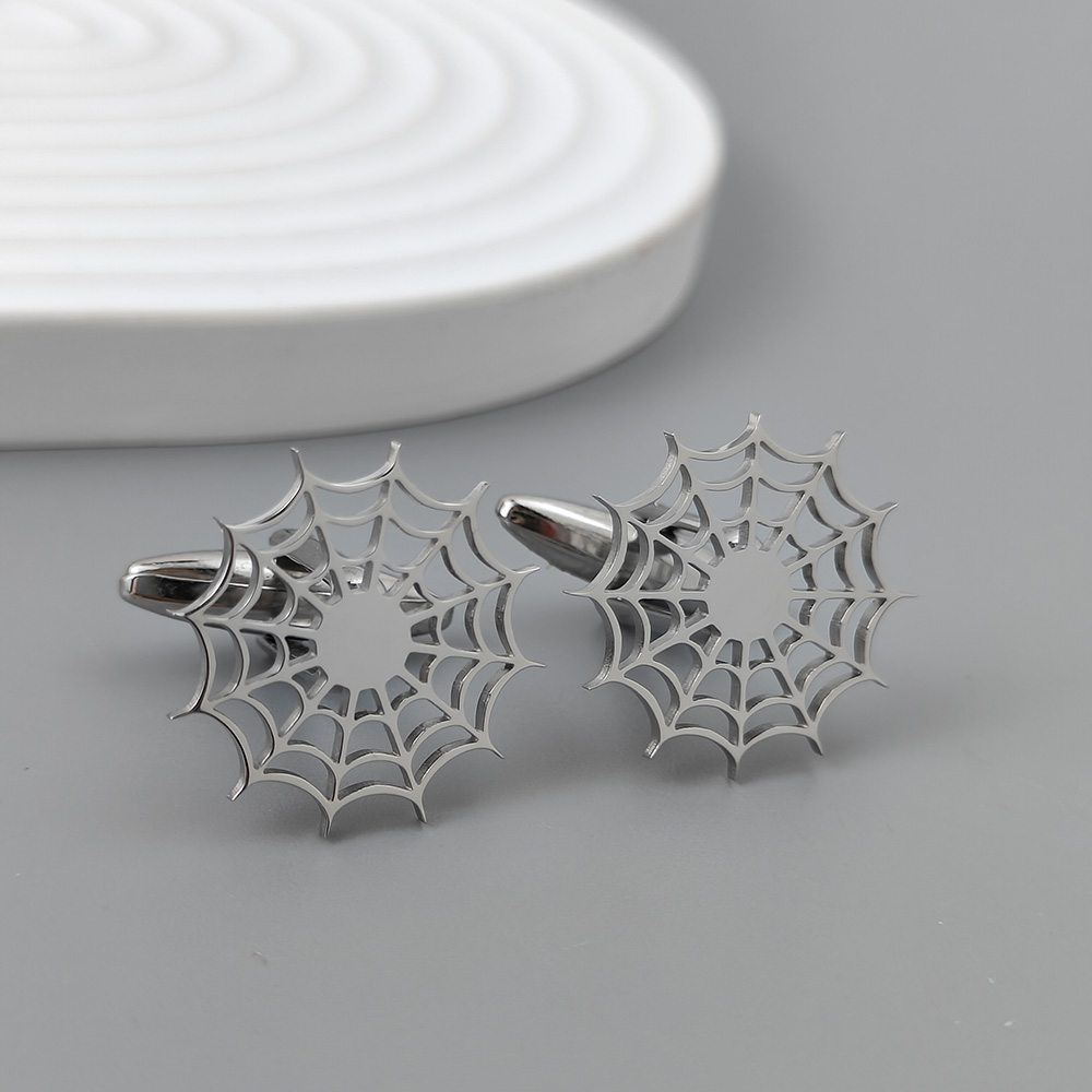 Silver spider web hollow gold- - Dress Shirt French Cuff recension och pris