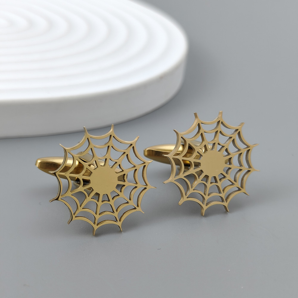 Silver spider web hollow gold- - Dress Shirt French Cuff recension och pris