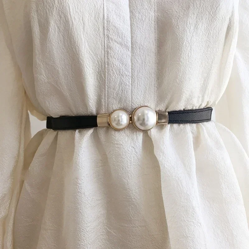Women's Belt Creative Double P - Formal Belt Leather Thin recension och pris