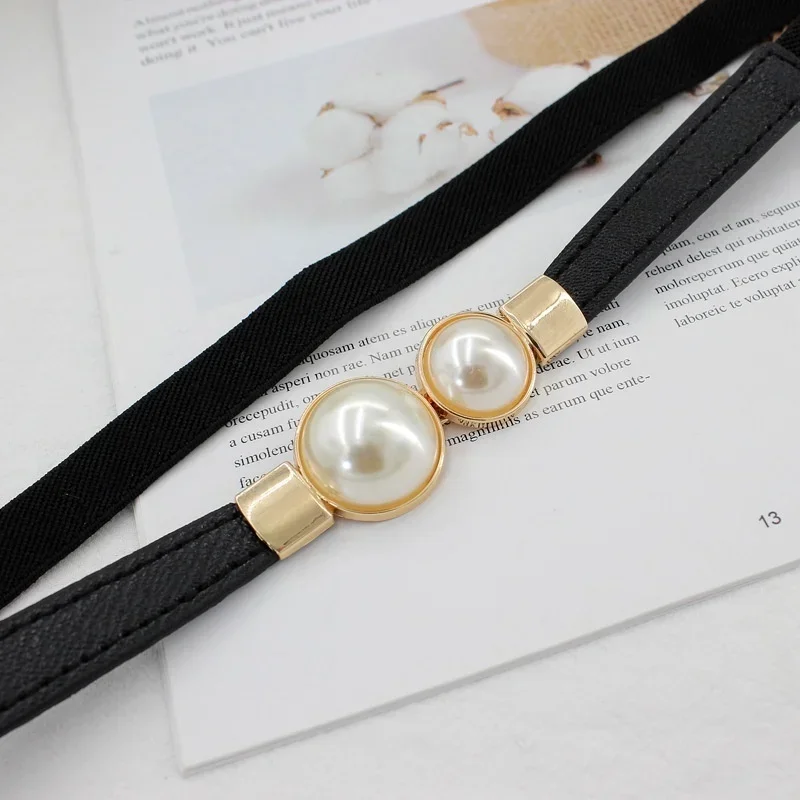 Women's Belt Creative Double P - Formal Belt Leather Thin recension och pris